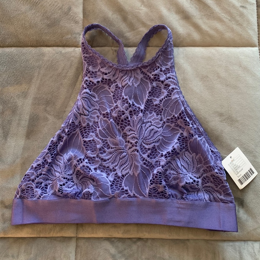 Purple lace top/braw